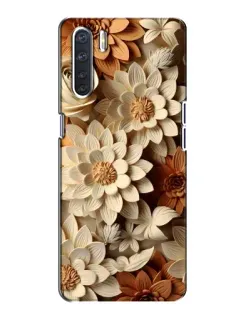 Чохол для OPPO A91 з картинкою «Бежевий флористичний декор» Чохол для OPPO A91 з картинкою «Бежевий флористичний декор»