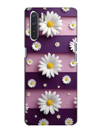 Чохол для OPPO A91 з картинкою «Ромашки на фіолетовому»