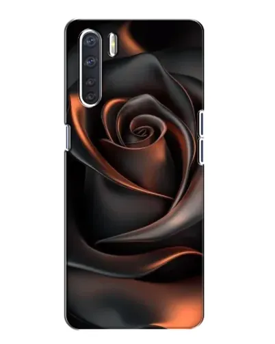 Чохол для OPPO A91 з картинкою «Шовкова чорна троянда»