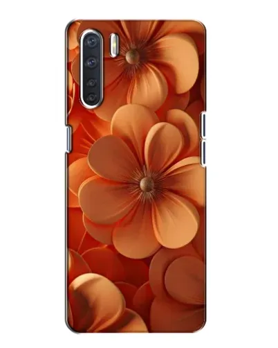 Чохол для OPPO A91 з картинкою «Помаранчева макро квітка»