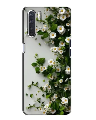 Чохол для OPPO A91 з картинкою «Гілка дрібних білих квітів»