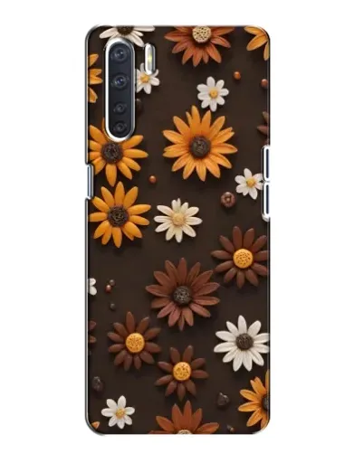 Чохол для OPPO A91 з картинкою «Візерунок з маленьких соняшників»