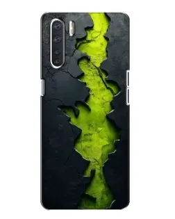 Чохол для OPPO A91 з картинкою «Салатовий розлом скелі»