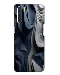 Чохол для OPPO A91 з картинкою «Об'ємні сині складки»