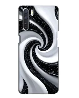 Чохол для OPPO A91 з картинкою «Чорно-біла спіраль»