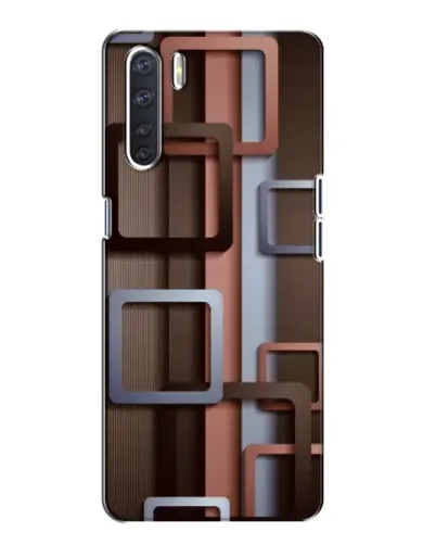 Чохол для OPPO A91 з картинкою «Коричневі об'ємні квадрати» Чохол для OPPO A91 з картинкою «Коричневі об'ємні квадрати»