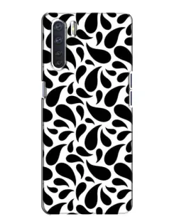 Чохол для OPPO A91 з картинкою «Контрастні чорні краплі»