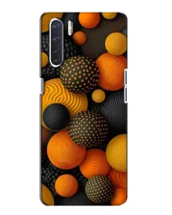 Чохол для OPPO A91 з картинкою «Об'ємні помаранчеві сфери»