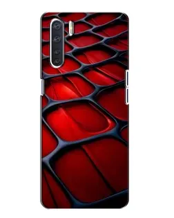 Чохол для OPPO A91 з картинкою «Червона глянцева сітка»