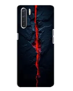 Чохол для OPPO A91 з картинкою «Червона лавова тріщина»