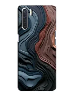 Чохол для OPPO A91 з картинкою «Кольорові хвилі каньйону»