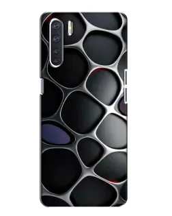 Чохол для OPPO A91 з картинкою «Об'ємна темна решітка»