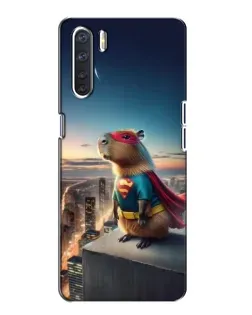 Чехол для OPPO A91 с картинкой «Капи-мен супергерой»