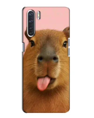 Чехол для OPPO A91 с картинкой «Капибара с языком» Чехол для OPPO A91 с картинкой «Капибара с языком»