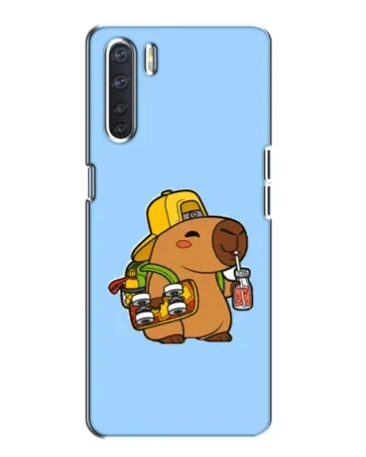 Чехол для OPPO A91 с картинкой «Капибара на скейте» Чехол для OPPO A91 с картинкой «Капибара на скейте»