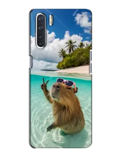 Чехол для OPPO A91 с картинкой «Капибара на море» Чехол для OPPO A91 с картинкой «Капибара на море»