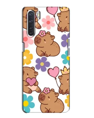 Чехол для OPPO A91 с картинкой «Цветочный паттерн капибар» Чехол для OPPO A91 с картинкой «Цветочный паттерн капибар»