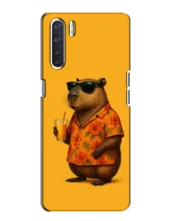 Чехол для OPPO A91 с картинкой «Капибара на отдыхе»