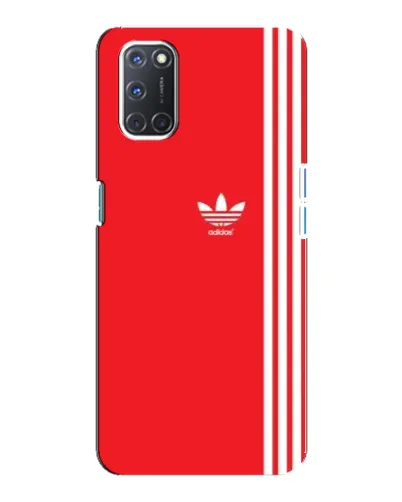 Чохол для OPPO A92 з картинкою «Червоний мінімалізм Adidas»