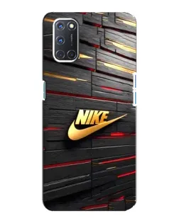 Чохол для OPPO A92 з картинкою «Золотий Nike на металі»