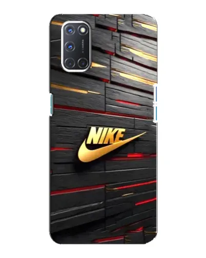 Чохол для OPPO A92 з картинкою «Золотий Nike на металі»