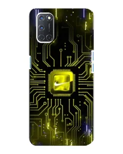Чохол для OPPO A92 з картинкою «Nike — золота іскра»