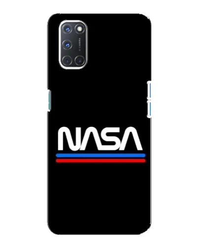 Чехол для OPPO A92 с картинкой «NASA — классика Red Blue»