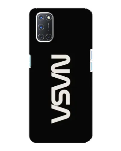 Чехол для OPPO A92 с картинкой «NASA — вертикальный логотип»
