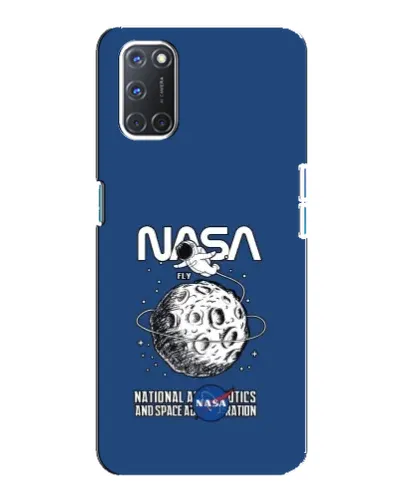 Чехол для OPPO A92 с картинкой «NASA — лунная миссия»