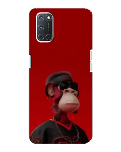 Чохол для OPPO A92 з картинкою «Bored Ape в червоному»