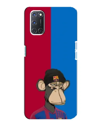 Чохол для OPPO A92 з картинкою «Bored Ape — фанат Барси»