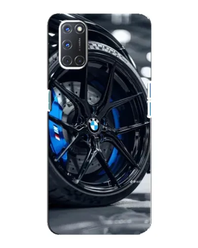 Чехол для OPPO A92 с картинкой «Колесо BMW вблизи»