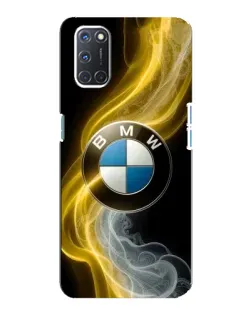 Чехол для OPPO A92 с картинкой «Золотистый дым BMW»