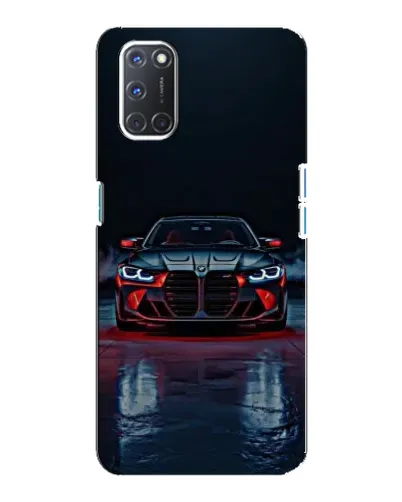 Чехол для OPPO A92 с картинкой «BMW на мокрой дороге»