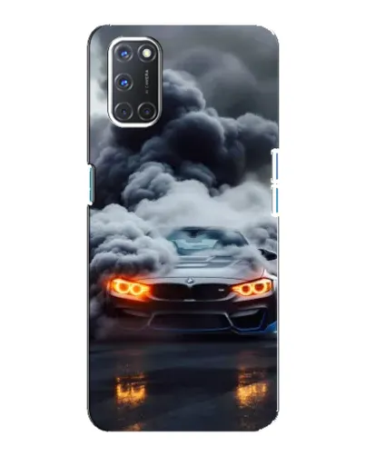 Чехол для OPPO A92 с картинкой «BMW в дыму»