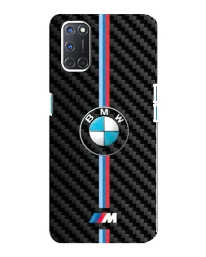 Чехол для OPPO A92 с картинкой «Эмблема BMW и карбон»