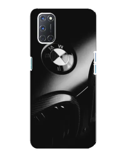Чехол для OPPO A92 с картинкой «Эмблема BMW — макро»