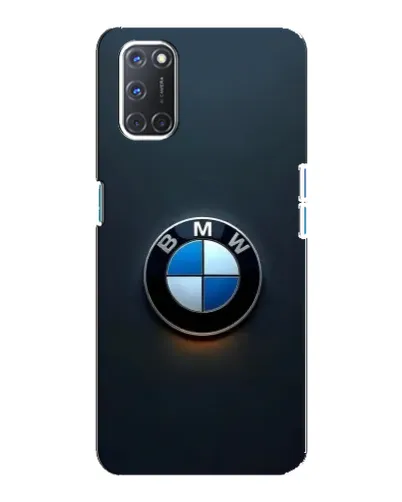 Чехол для OPPO A92 с картинкой «Логотип BMW — минимализм»