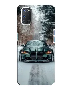 Чехол для OPPO A92 с картинкой «BMW в зимнем лесу»