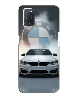 Чехол для OPPO A92 с картинкой «BMW в белом дыму»