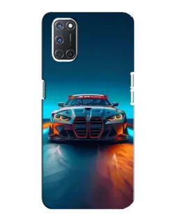Чехол для OPPO A92 с картинкой «BMW — огни неона»