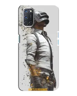 Чехол для OPPO A92 с картинкой «PUBG — боец в пыли»