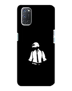 Чехол для OPPO A92 с картинкой «PUBG — белый шлем»