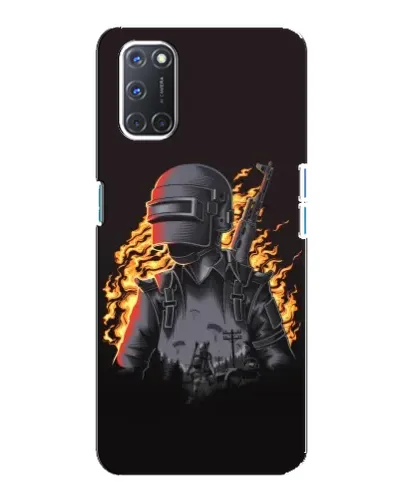 Чехол для OPPO A92 с картинкой «PUBG — огненный силуэт» Чехол для OPPO A92 с картинкой «PUBG — огненный силуэт»