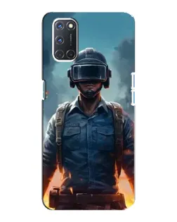 Чехол для OPPO A92 с картинкой «PUBG — реалистичный герой»