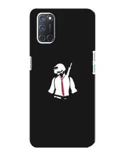 Чехол для OPPO A92 с картинкой «PUBG — силуэт воина»