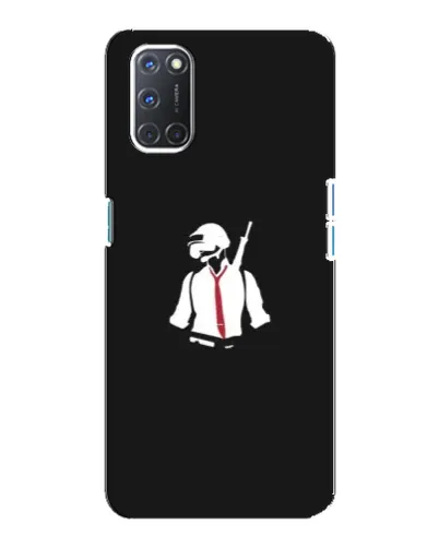 Чехол для OPPO A92 с картинкой «PUBG — силуэт воина» Чехол для OPPO A92 с картинкой «PUBG — силуэт воина»