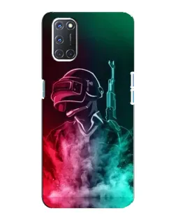 Чехол для OPPO A92 с картинкой «PUBG — огненный воин»