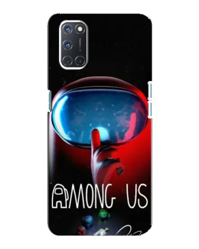 Чохол для OPPO A92 з картинкою «Червоний імпостер — макро»