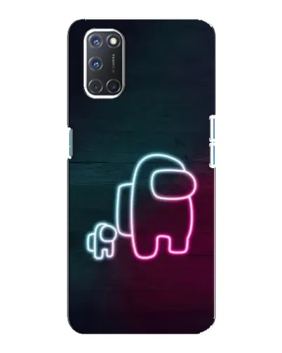 Чохол для OPPO A92 з картинкою «Among Us неон-арт»
